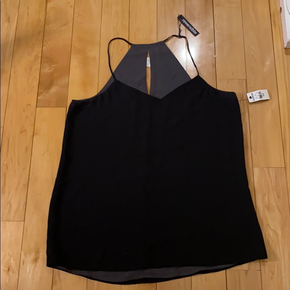 Reversible blouse from express black/dark grey